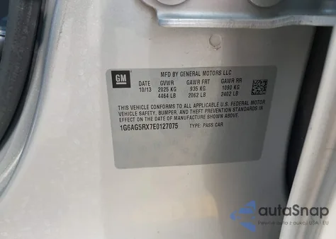 2014 Cadillac Ats Standard из США, поврежденный, VIN 1G6AG5RX7E0127075